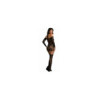 Bodystocking résille guêpière réversible avec tour de cou 